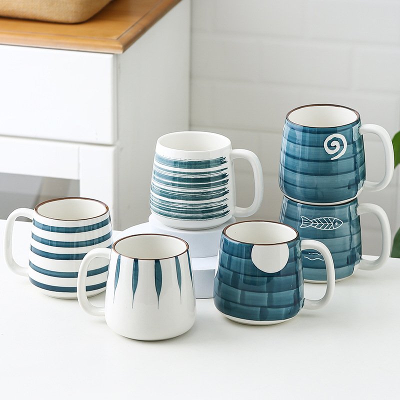 Factory Simple Nordic Reusable Travel Private Label Coffee Cup Breakfast Milk Couple Water Mug for Friends Gift