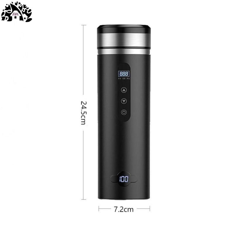 Wholesale hot sale Temperature Coffee Heated Travel Mug Car Electric Travel Thermo Car cups self heating travel mug Heating Cup