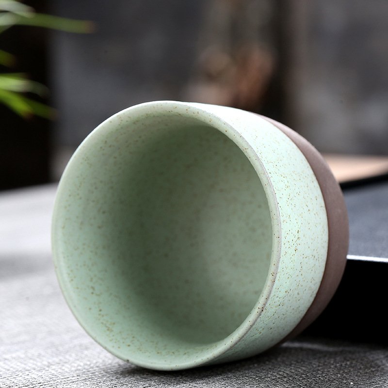 Wholesale Vintage Color Glazed Ceramic Espresso Cup Handmade porcelain tea coffee water mug Stoneware Coffee Cups for Drinkware