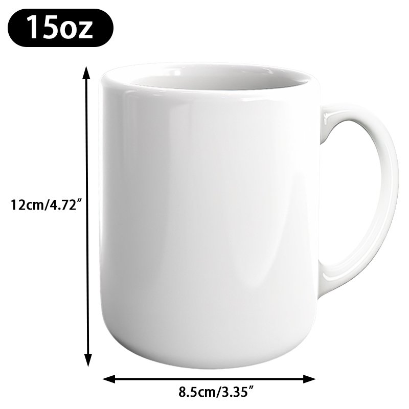 Hot Sale 11oz 15oz Porcelain Plain White Custom Logo Sublimation Blank Ceramic Cup Tea Coffee Mug With Logo