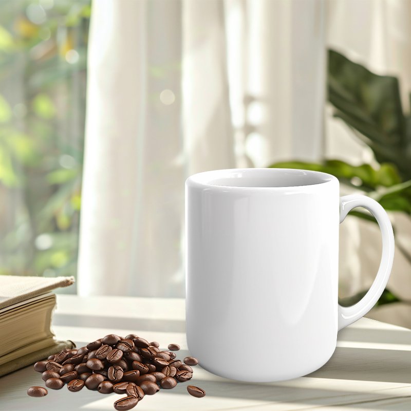 Hot Sale 11oz 15oz Porcelain Plain White Custom Logo Sublimation Blank Ceramic Cup Tea Coffee Mug With Logo