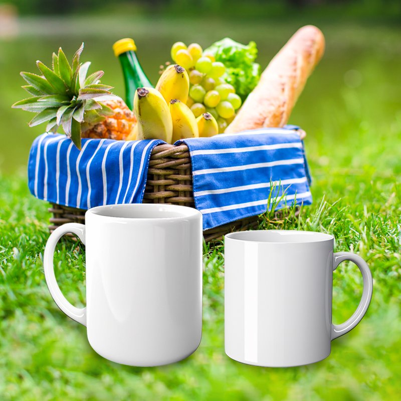 Hot Sale 11oz 15oz Porcelain Plain White Custom Logo Sublimation Blank Ceramic Cup Tea Coffee Mug With Logo