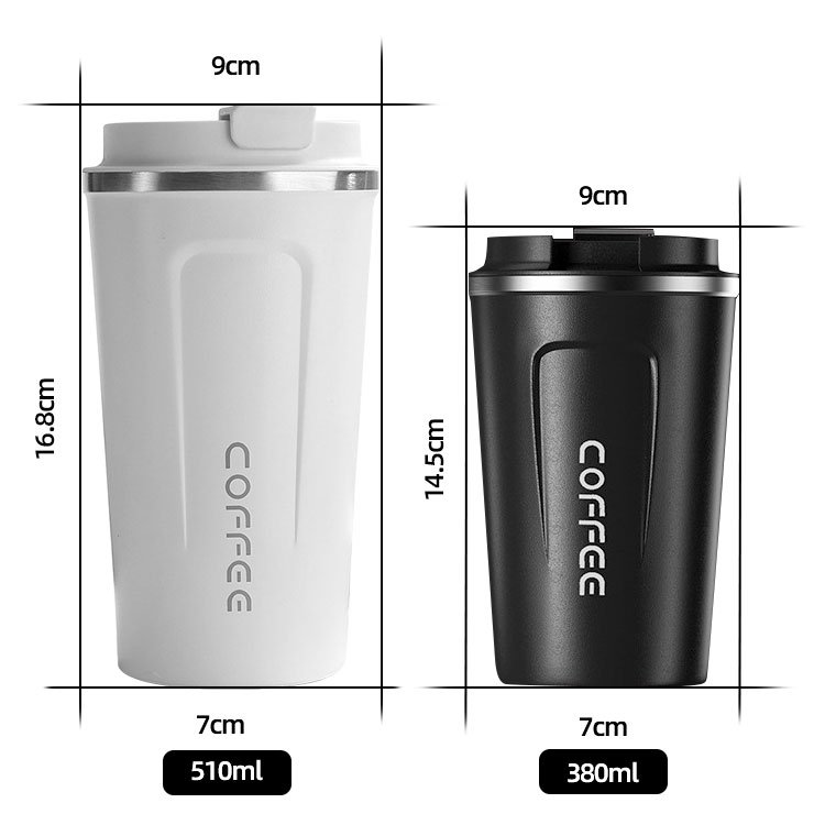 Custom logo travel mug 380ml 510ml vacuum flasks thermoses tumbler coffee travel mug stainless steel insulated coffee tumblers