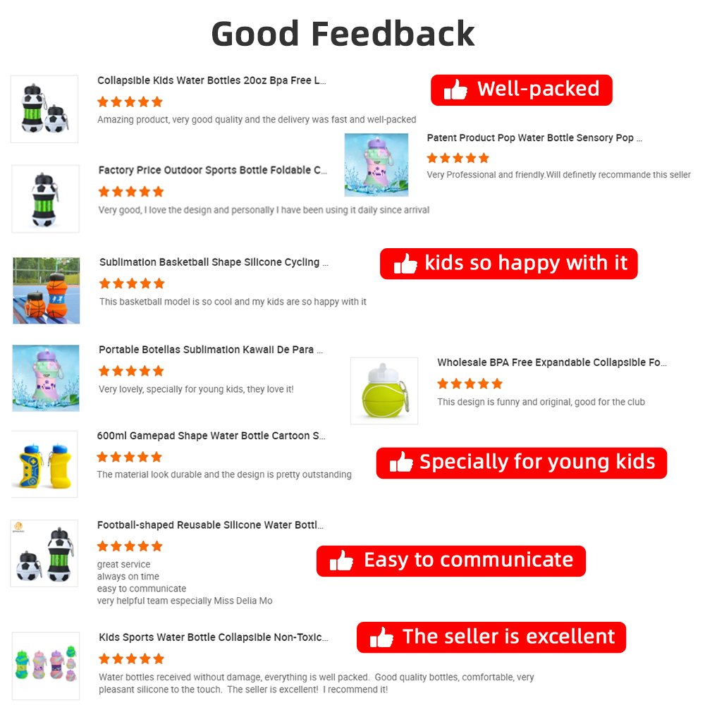 Customized Factory Price Waterbottles Ecofriendly Sport ECO Friendly Foldable Collapsible Silicone Hot Water Bottle for Kids