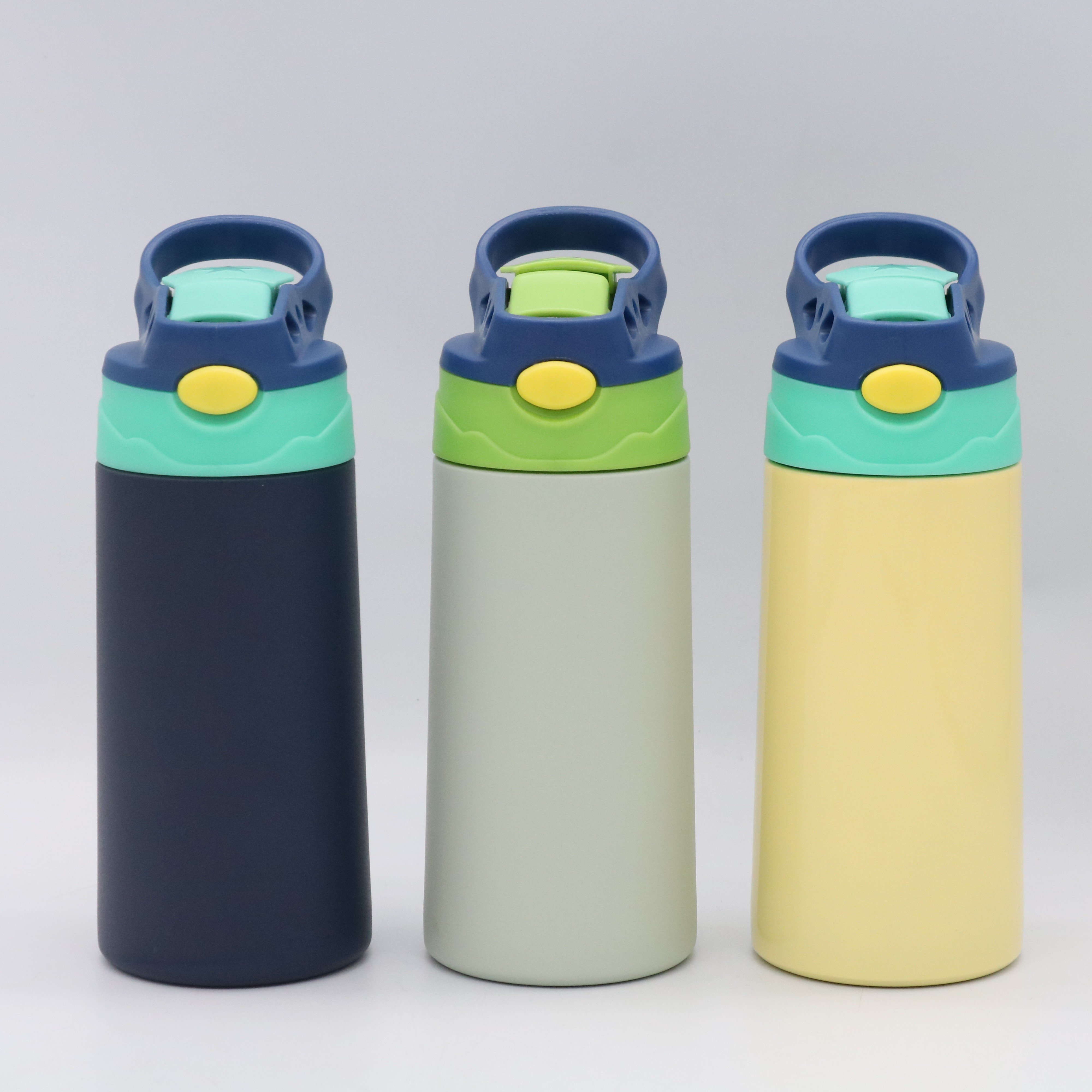 BPA Free Kids Stainless Steel Water Bottle 350ml Double Wall Insulated Vacuum Flask with Handle