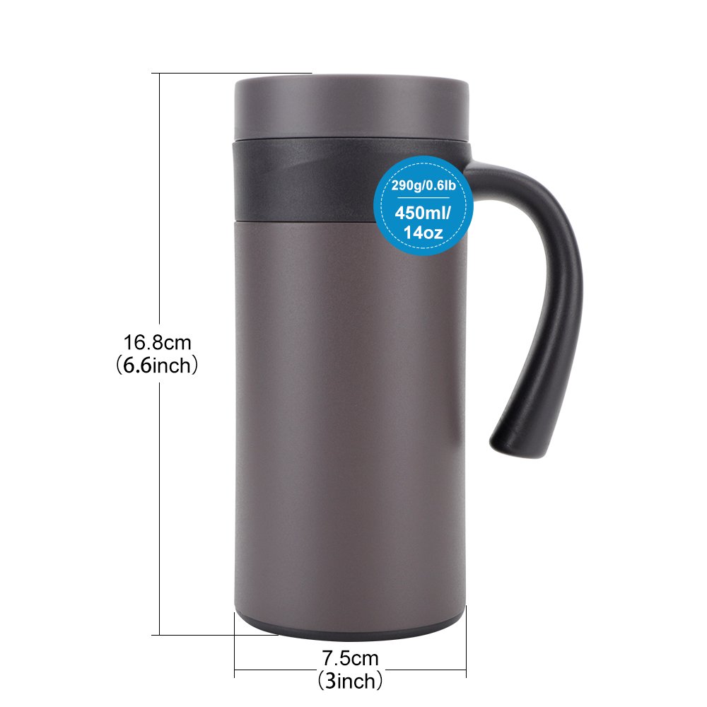 Vacuum cup with lid stainless steel insulated vacuum cup Travel Coffee Mug new Stainless Steel Coffee thermos