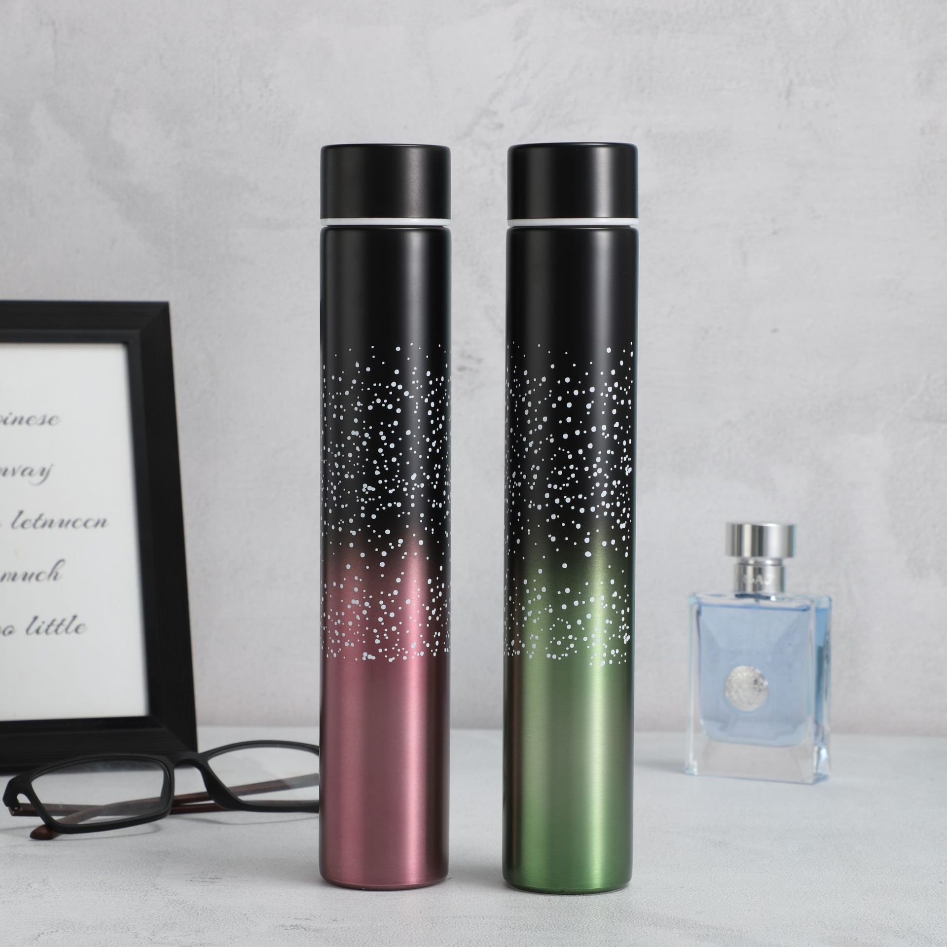 Vacuum Flask Double Wall Insulated Water Bottle Thermal Mugs Stainless Steel New Design Long Thin 260ml Vacuum Thermos 1 Pcs