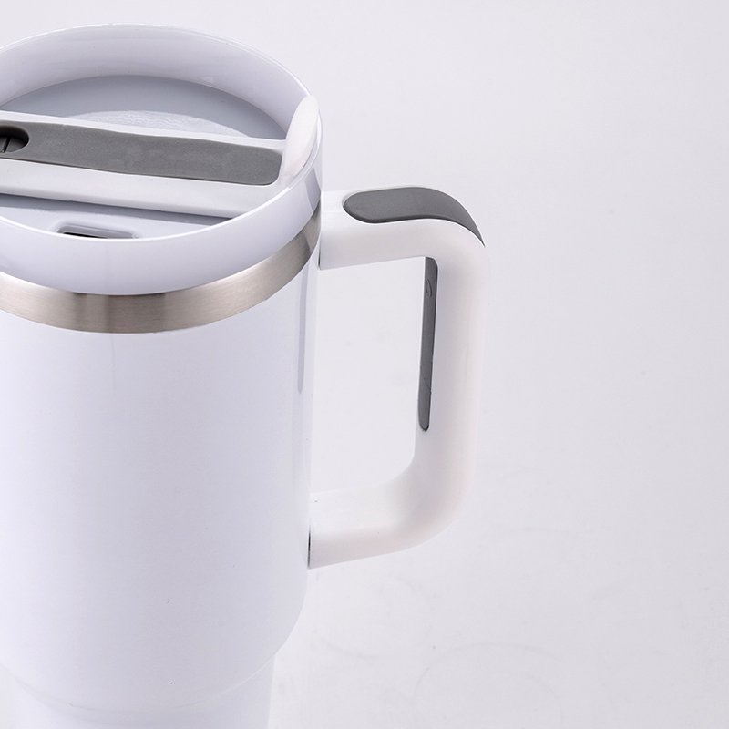 USA Warehouse RTS 40OZ 2.0 Sublimation Blanks Handrid Double Wall Stainless Steel Travel Outdoor Sport Mugs with Straw and Lid