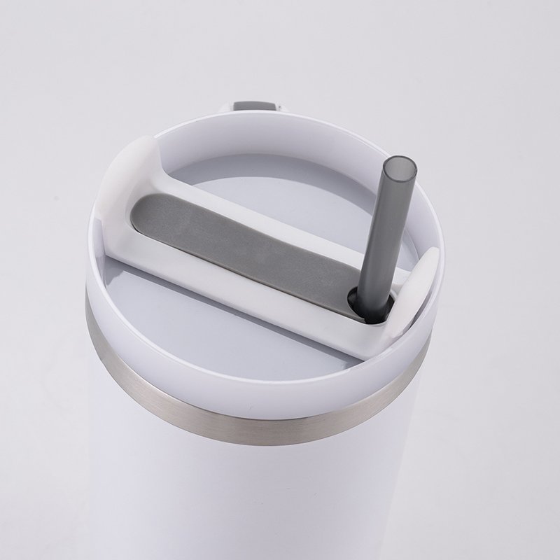 USA Warehouse RTS 40OZ 2.0 Sublimation Blanks Handrid Double Wall Stainless Steel Travel Outdoor Sport Mugs with Straw and Lid