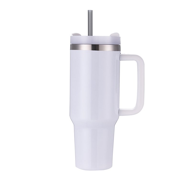 USA Warehouse RTS 40OZ 2.0 Sublimation Blanks Handrid Double Wall Stainless Steel Travel Outdoor Sport Mugs with Straw and Lid