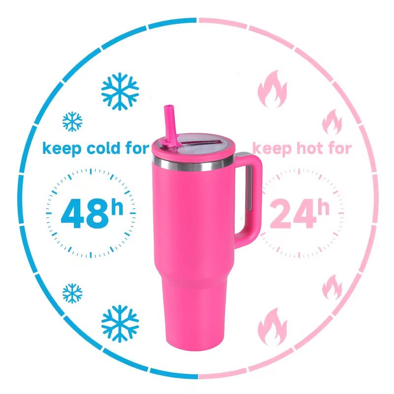 Leak Proof 40oz Traveler Custom Tumbler Stainless Steel Insulated Double Wall Vacuum No spill Mug With Flip foldable Straw Lid
