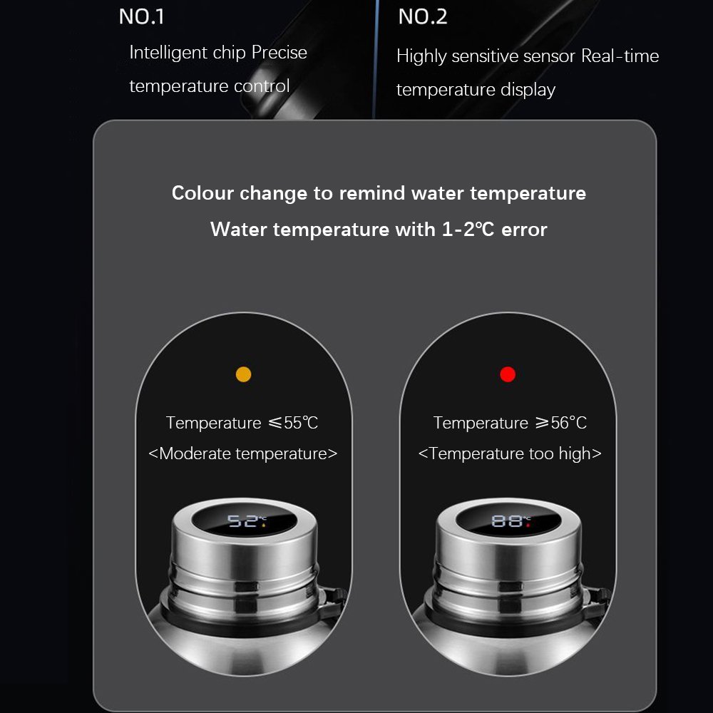Smart Thermos 316 Stainless Steel Bottle LED Temperature Display Intelligent Thermal Water Bottle Large Capacity Vacuum Flasks