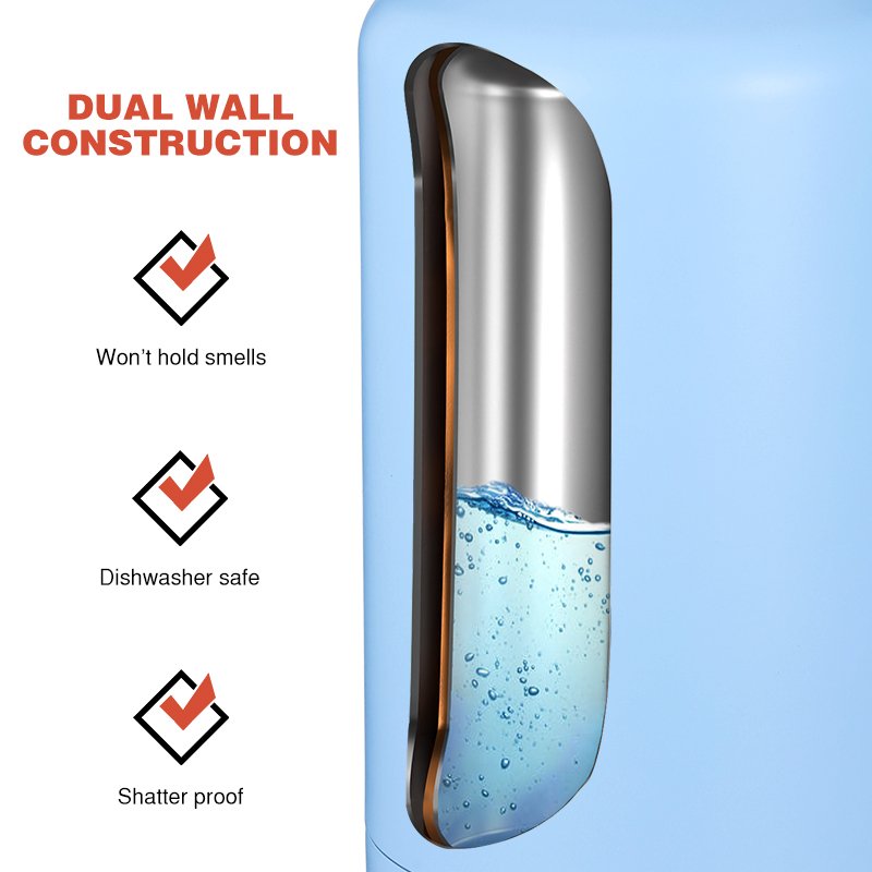 Everich double wall stainless steel thermos bottle vacuum flask insulated water bottles termo keep hot beer growler