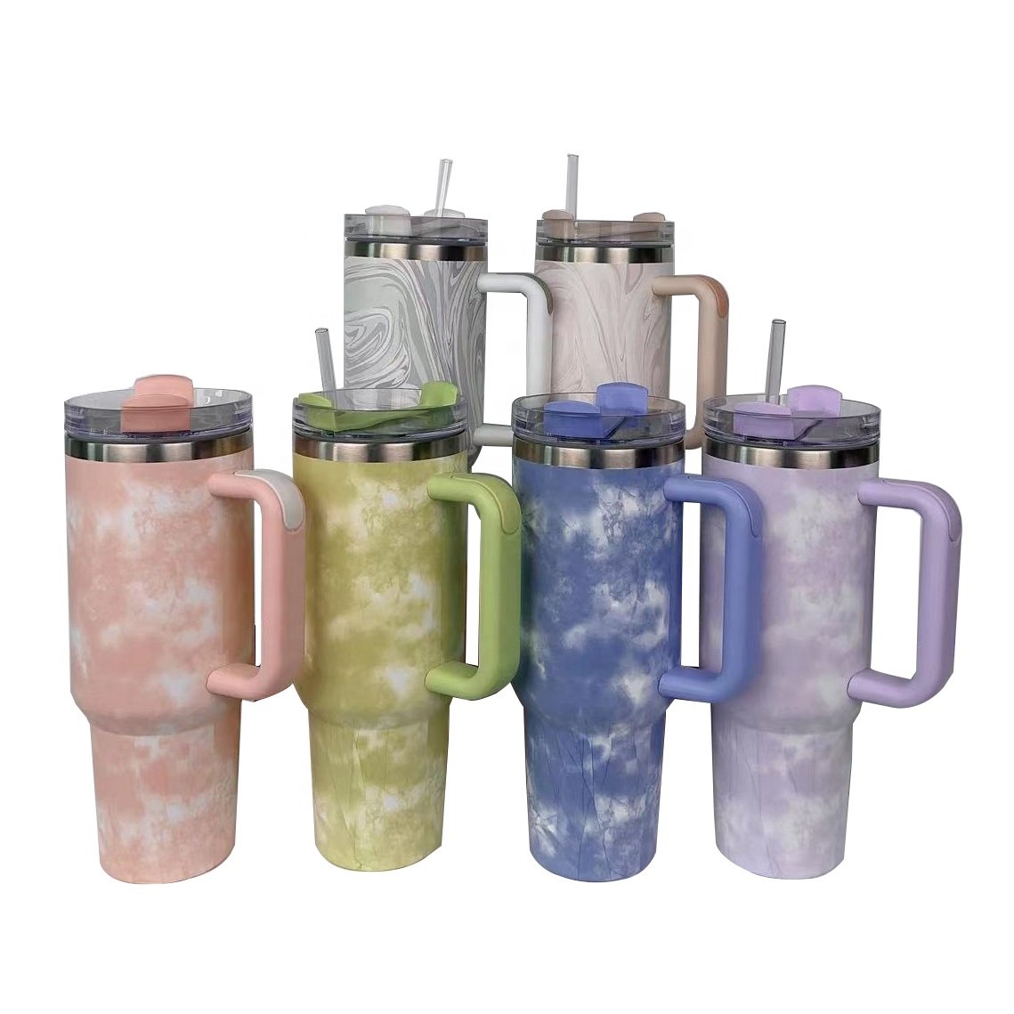 Custom Travel Coffee Mug Adventure Stainless Steel Cup 40oz Tumbler Wholesale Bulk With Handle And Straw