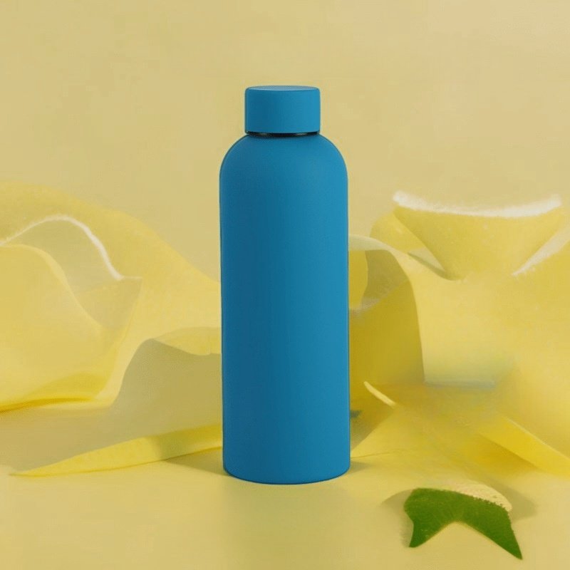 Free Custom Logo 500ml Double Wall Black Coffee Mug Thermos Vacuum Flask Tumbler Office Drinking Bottle for Carafe & Mug Warmers