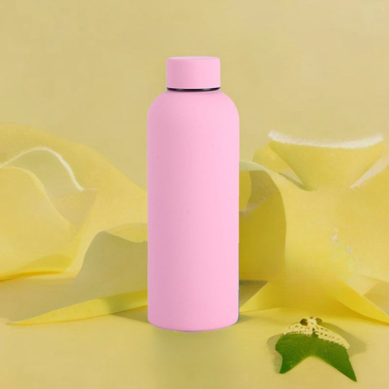 Free Custom Logo 500ml Double Wall Black Coffee Mug Thermos Vacuum Flask Tumbler Office Drinking Bottle for Carafe & Mug Warmers
