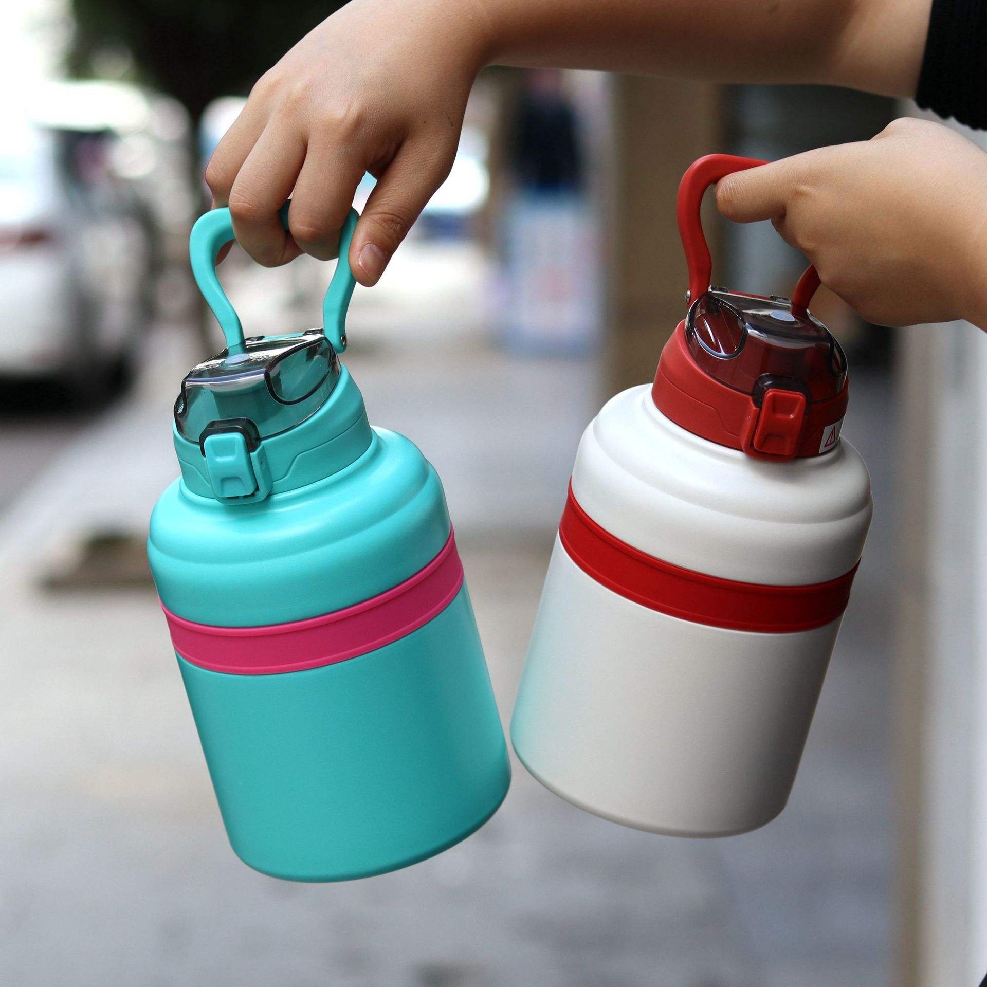 Outdoor Sports Custom 40Oz Big Double Wall Thermos Vacuum Flasks Stainless Steel Insulated Foldable Silicone Collapsible Bottles