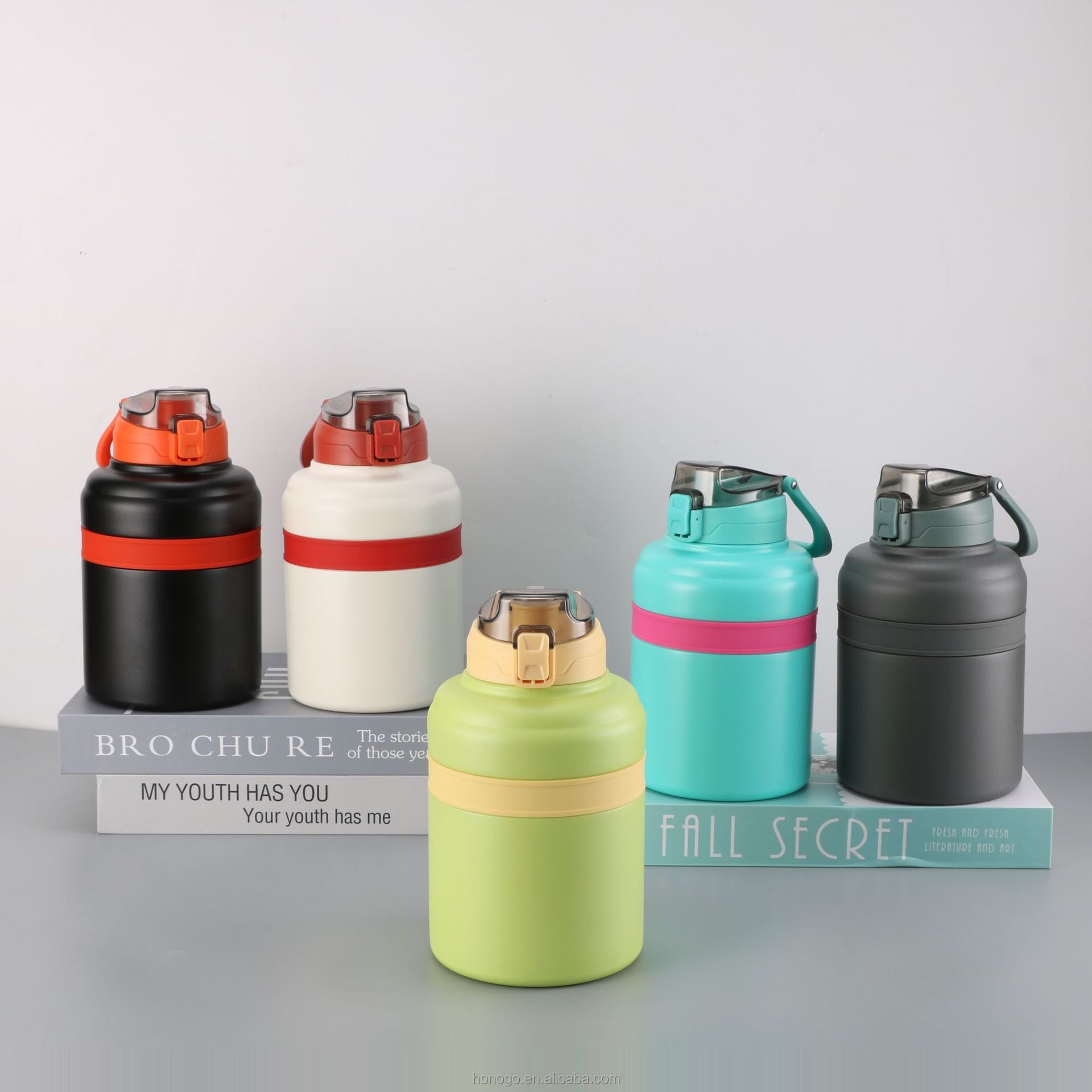 Outdoor Sports Custom 40Oz Big Double Wall Thermos Vacuum Flasks Stainless Steel Insulated Foldable Silicone Collapsible Bottles