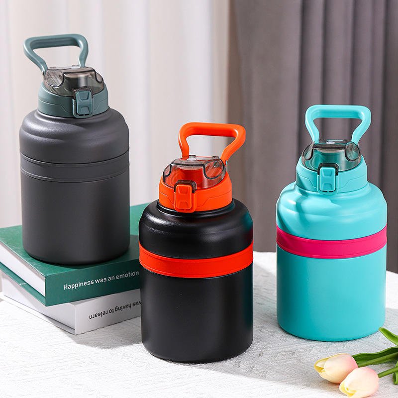 Outdoor Sports Custom 40Oz Big Double Wall Thermos Vacuum Flasks Stainless Steel Insulated Foldable Silicone Collapsible Bottles
