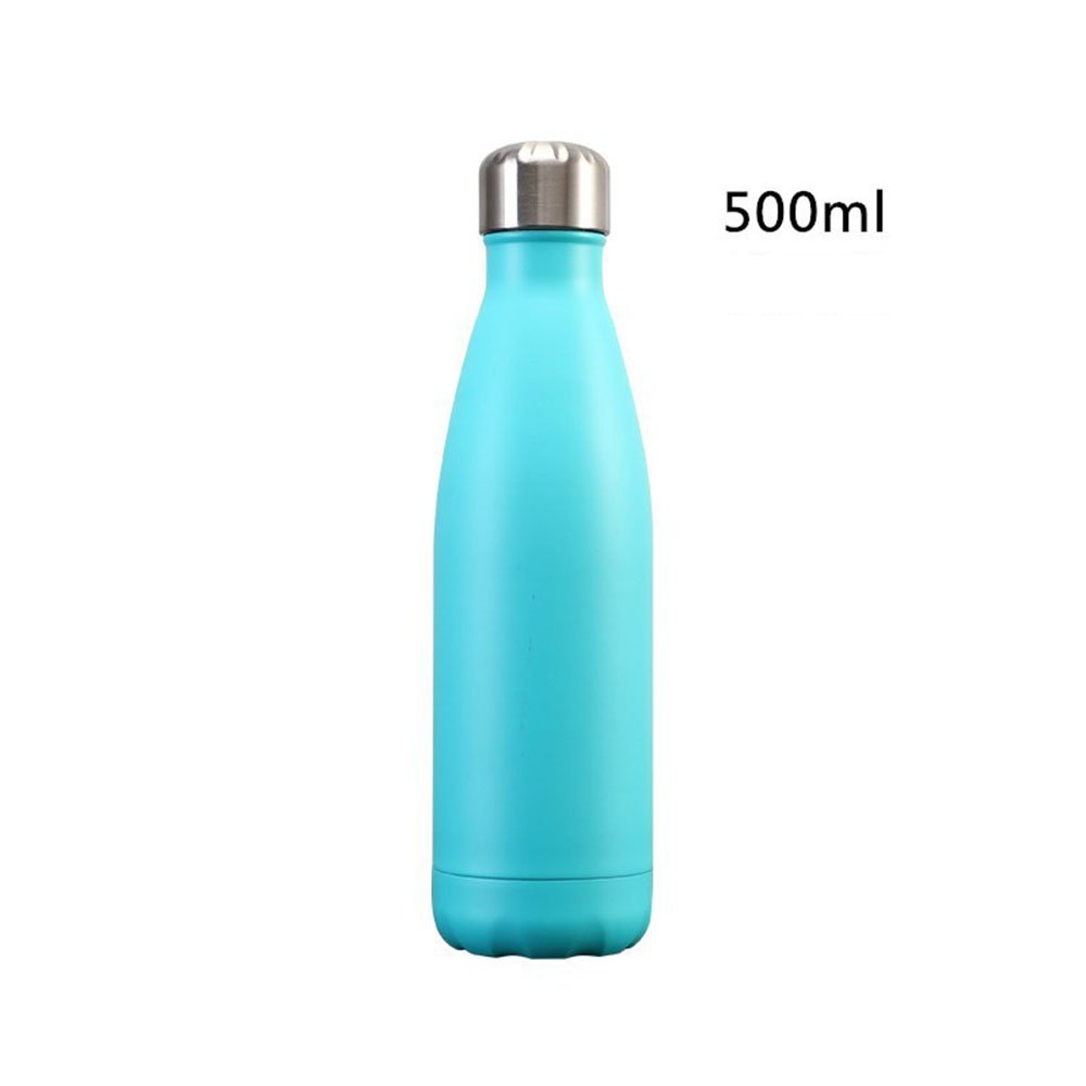 Travel Double 500ml Portable Stainless Steel Small Mouth Water Bottle Leak-proof Shape Stainless Steel Water Bottle