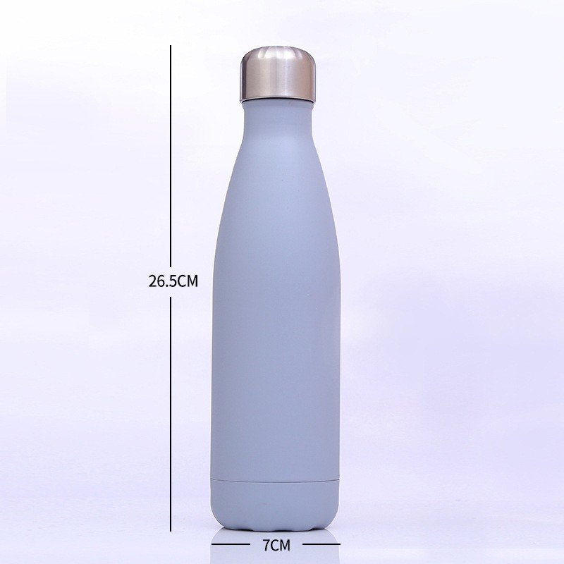 Travel Double 500ml Portable Stainless Steel Small Mouth Water Bottle Leak-proof Shape Stainless Steel Water Bottle