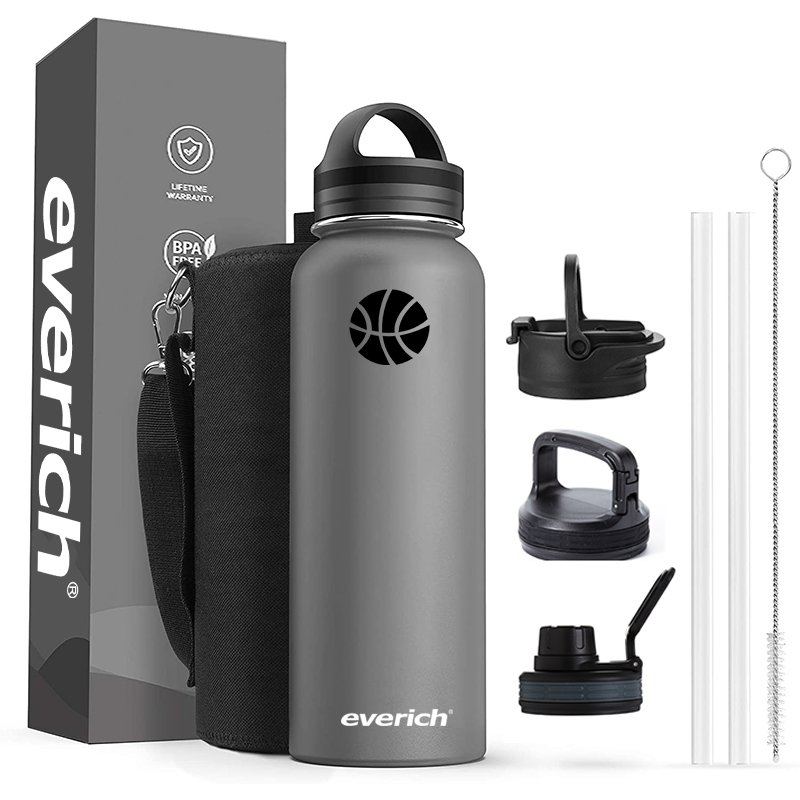 32 Oz, 3 Lids (Straw Lid), Leak Proof, Vacuum Insulated stainless steel water bottle vacuum insulation flask water bottle