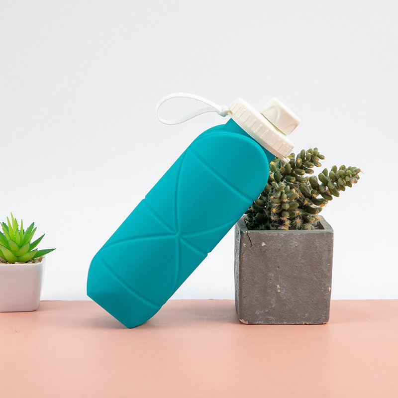 ANSONYE Silicone Foldable Travel Water Bottle Cup for Gym Camping Hiking Travel Sports Lightweight Durable