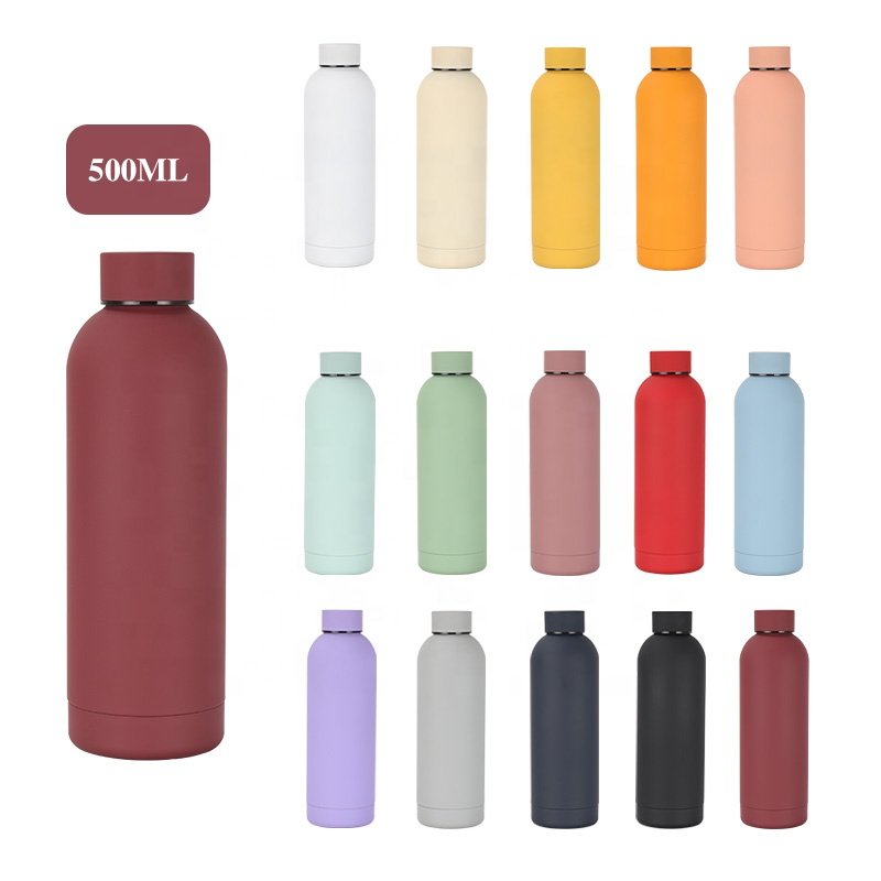 500ml 750ml 1000ml Large Capacity Round Stainless Steel Water Bottle Customized Wholesale Vacuum Flask Travel Sport Bottle
