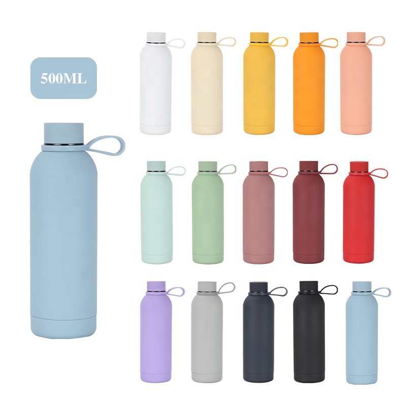 500ml 750ml 1000ml Large Capacity Round Stainless Steel Water Bottle Customized Wholesale Vacuum Flask Travel Sport Bottle