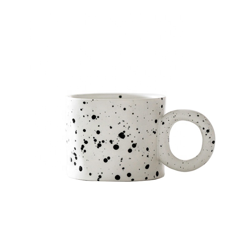 Coffee Mugs with Ring Handle Large Capacity Cups for Milk Tea Latte Kitchen Drinkware Couple Mug Nordic Ceramic Gifts 15.8oz