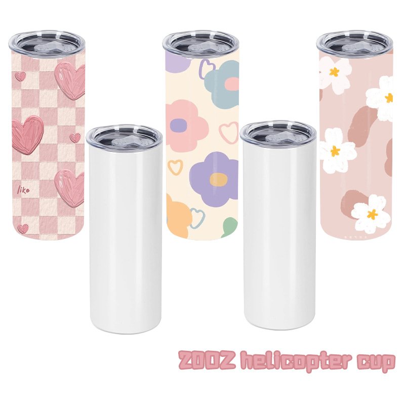wholesale US STOCKED 20oz 30oz double wall skinny tumbler straight stainless steel sublimation blanks tumbler 20 oz 20 oz bottle