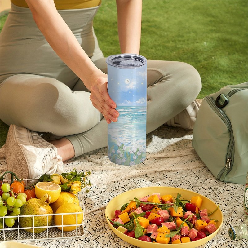 wholesale US STOCKED 20oz 30oz double wall skinny tumbler straight stainless steel sublimation blanks tumbler 20 oz 20 oz bottle