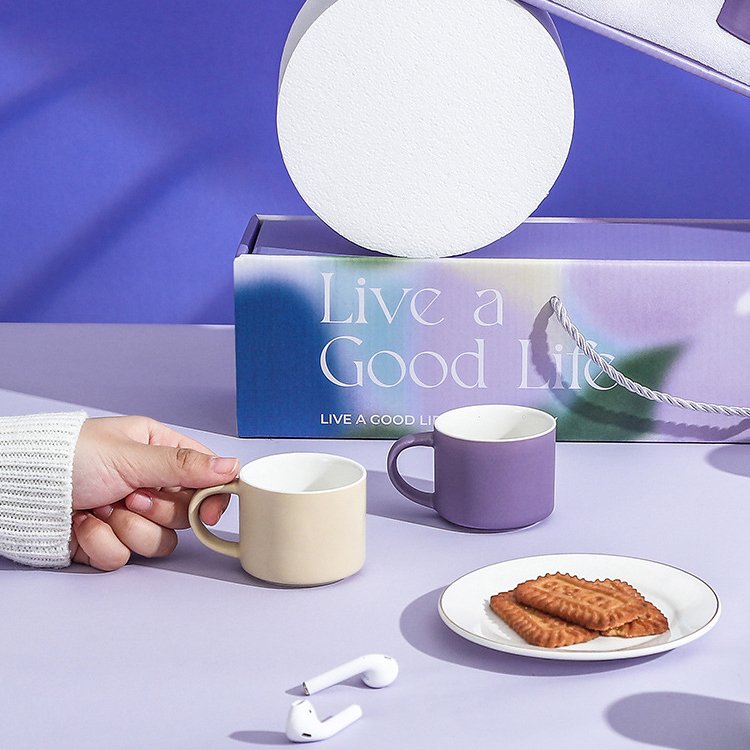 Wholesale Personalized Customizable Luxury Porcelain Milk Mug Cup Nordic Gift Set Ceramic Coffee Mugs