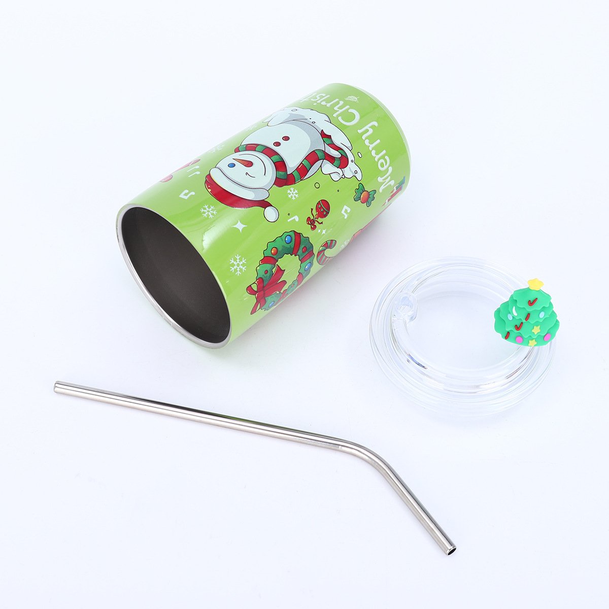 Personalized 460ml Stainless Steel Vacuum Flask & Thermos New Style Christmas Cup Mug with Lids and Straws Personalized Gifts