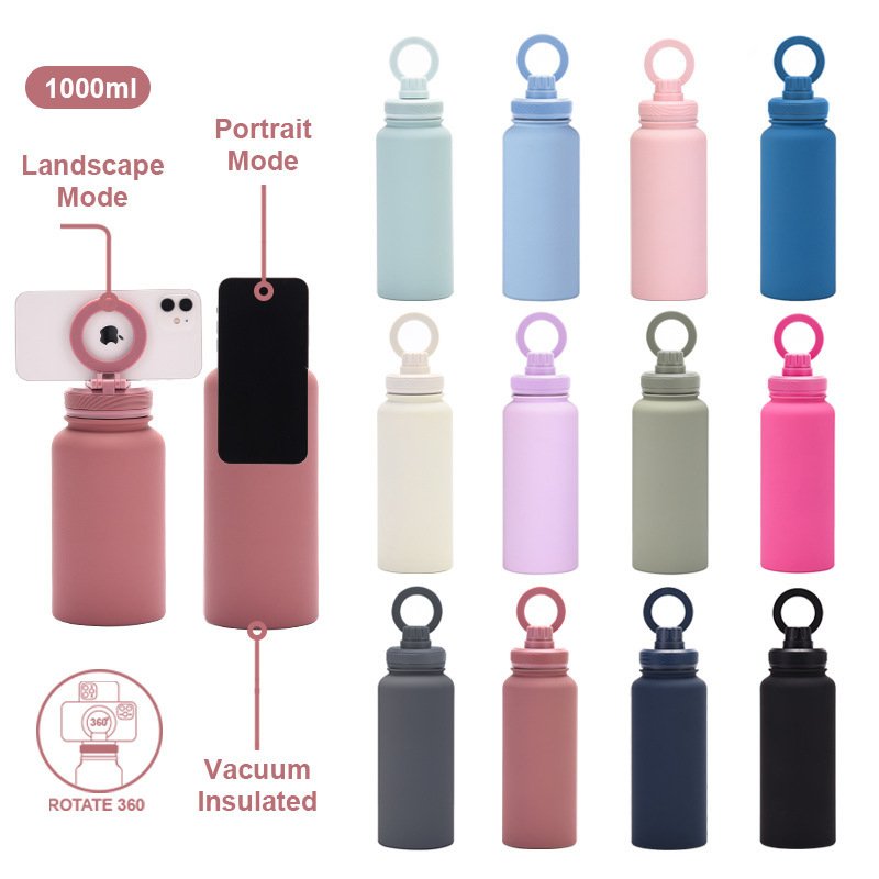 Customized LOGO 32 OZ Stainless Steel Double Wall Magnetic Lid Vacuum Flask & Thermoses Water Bottle