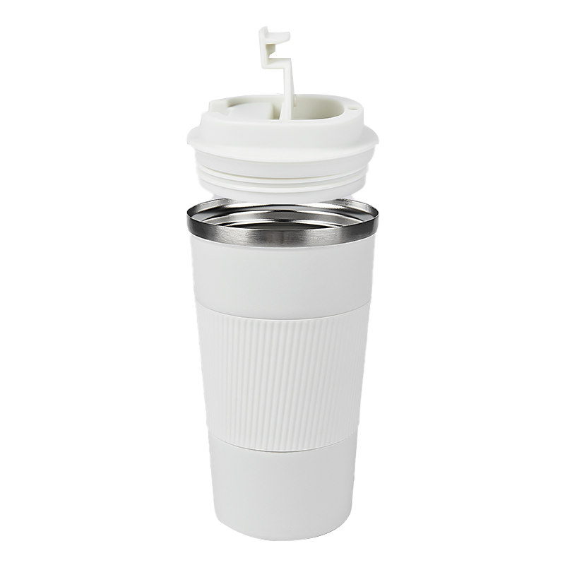 Double-Layer 304 Stainless Steel Vacuum Flask Thermos Office Leakproof Coffee Cup with Strapless Custom Logo for Business Gifts
