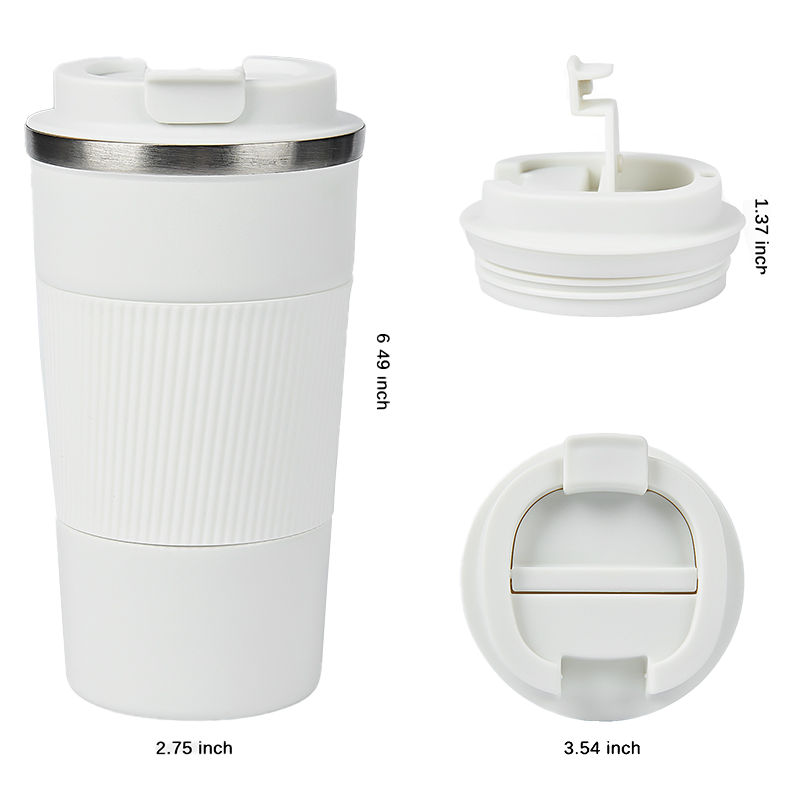 Double-Layer 304 Stainless Steel Vacuum Flask Thermos Office Leakproof Coffee Cup with Strapless Custom Logo for Business Gifts