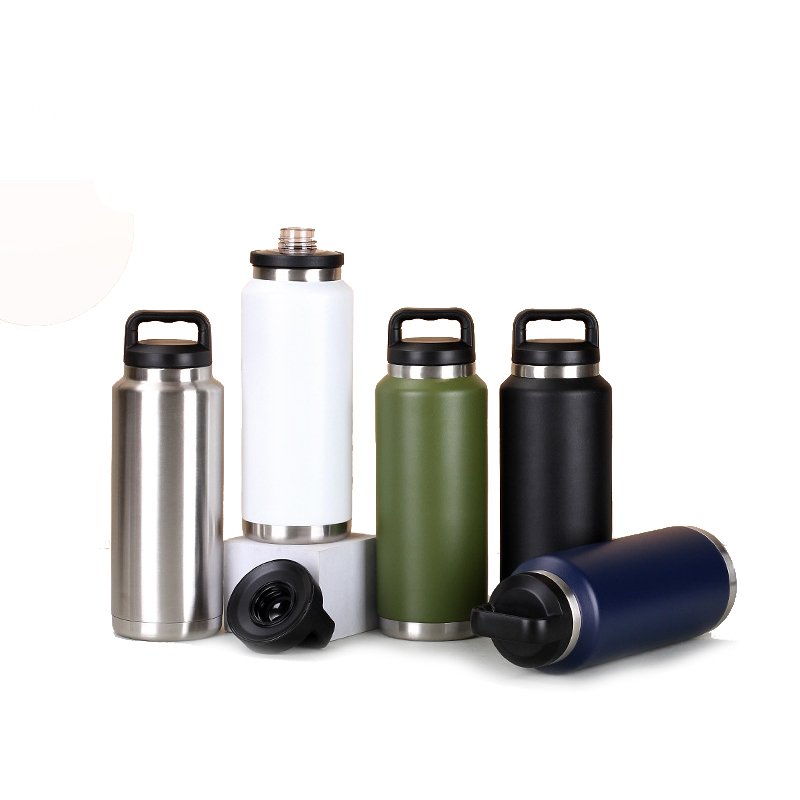 Water Bottle Custom Double Wall 34oz Insulated Stainless Steel Metal Thermal Vacuum Vacuum Flask 1000ml Thermos Thermoses