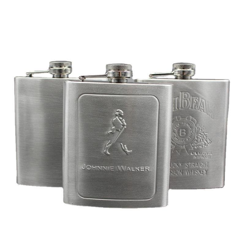 New Style Portable Mini Russian Wine Bottle Set Stainless Steel Liquor Screw Cap Includes Wine Flask Utensils Presented Gift Box