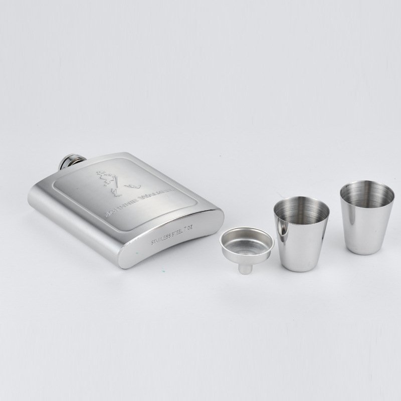 New Style Portable Mini Russian Wine Bottle Set Stainless Steel Liquor Screw Cap Includes Wine Flask Utensils Presented Gift Box