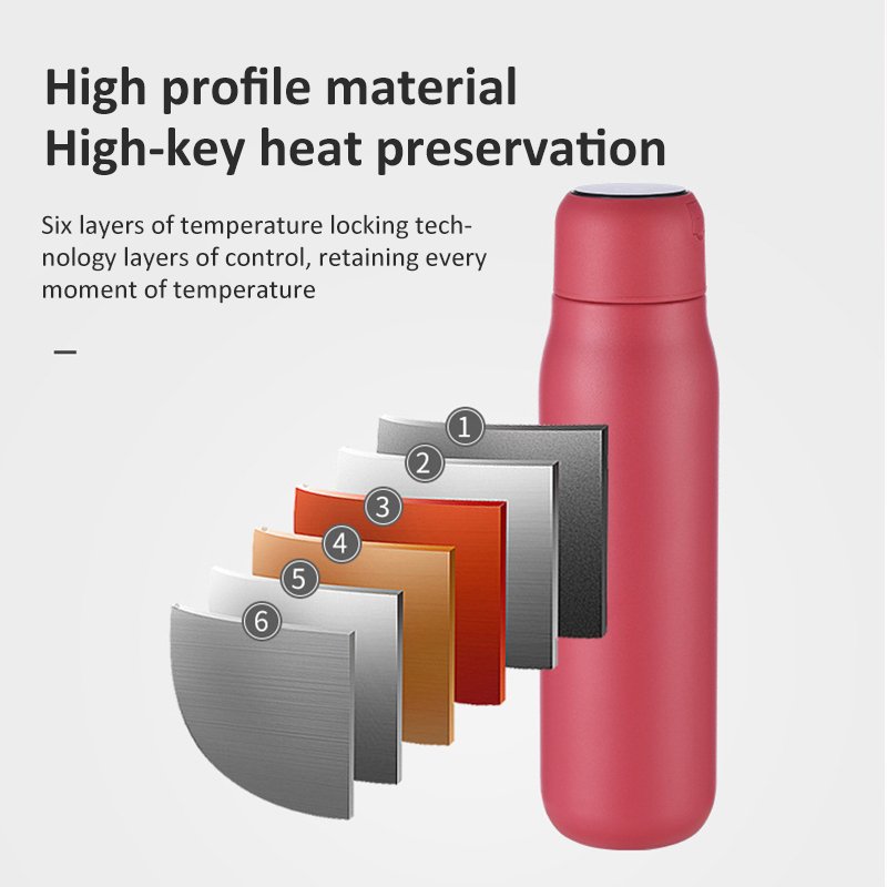 Smart Water Bottle For School Stainless Steel Uv Light Filtered Water Bottle 460Ml Selfclean Water Bottle
