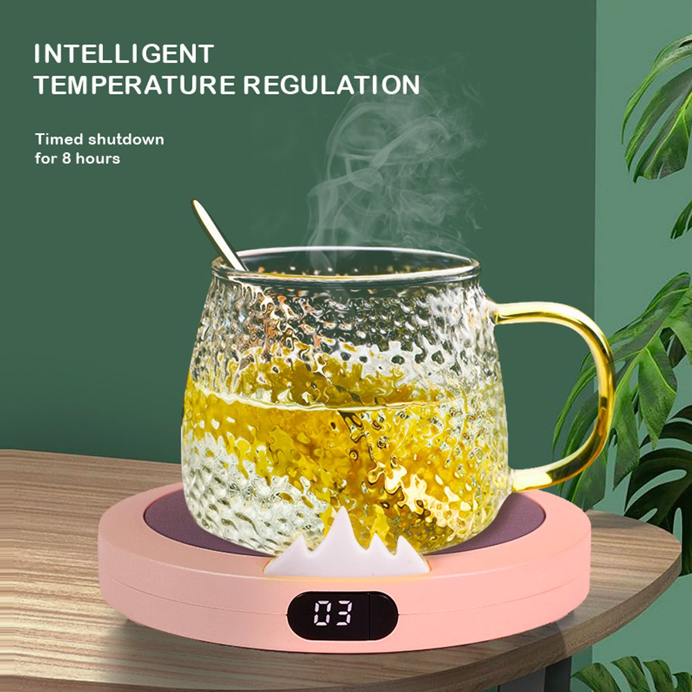 2024 New Coffee Mug Warmer Coffee Cup Warmer for Desk 3 speed Smart Electric Beverage Warmer for Coffee, Tea, Water, Milk,Coco