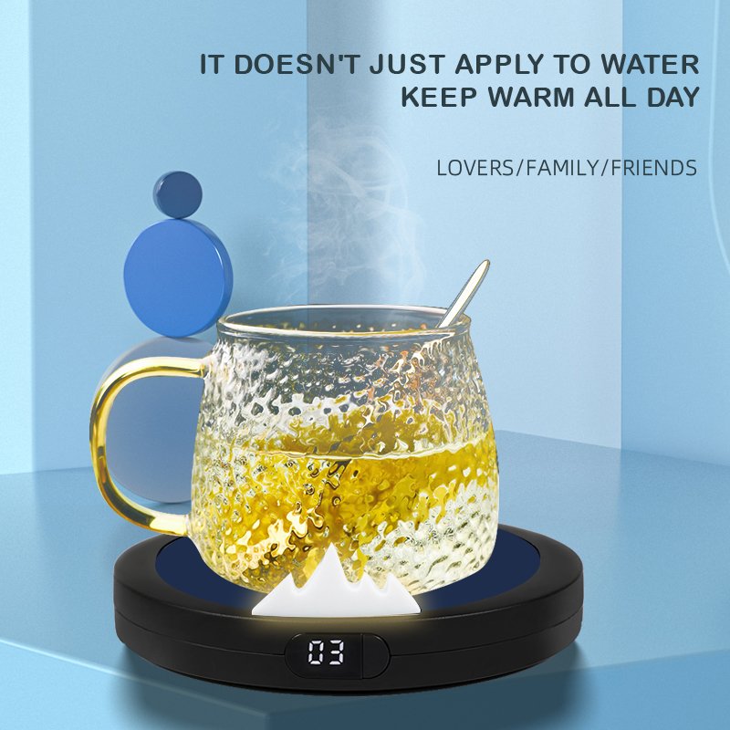 2024 New Coffee Mug Warmer Coffee Cup Warmer for Desk 3 speed Smart Electric Beverage Warmer for Coffee, Tea, Water, Milk,Coco