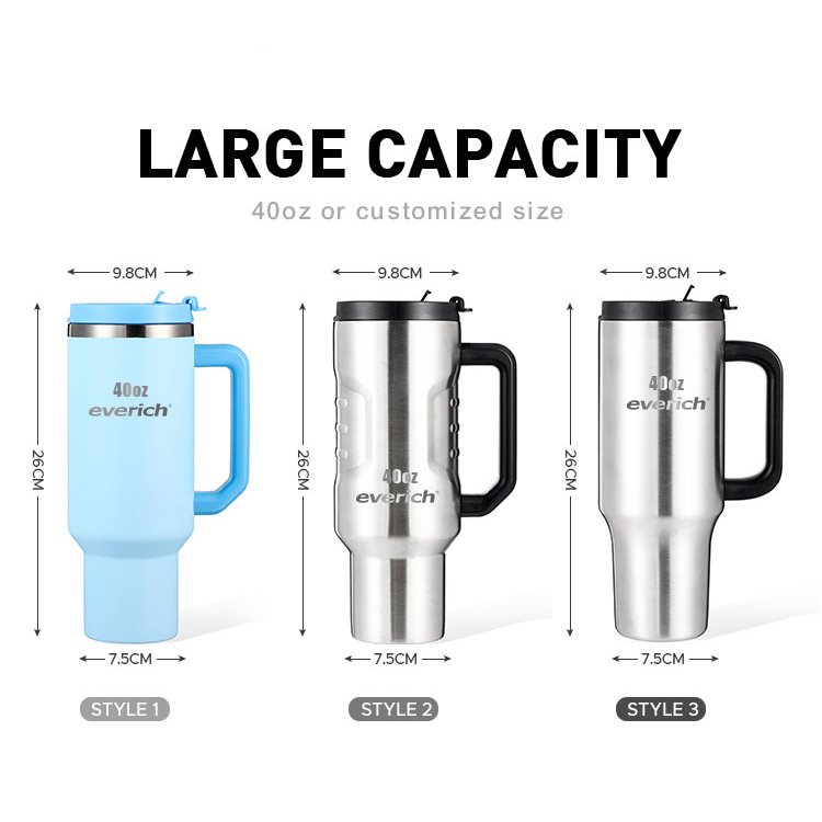 2024 Hot 40oz Adventure Leakproof Vacuum Insulated Stainless Steel Tumbler With Handle And Straw