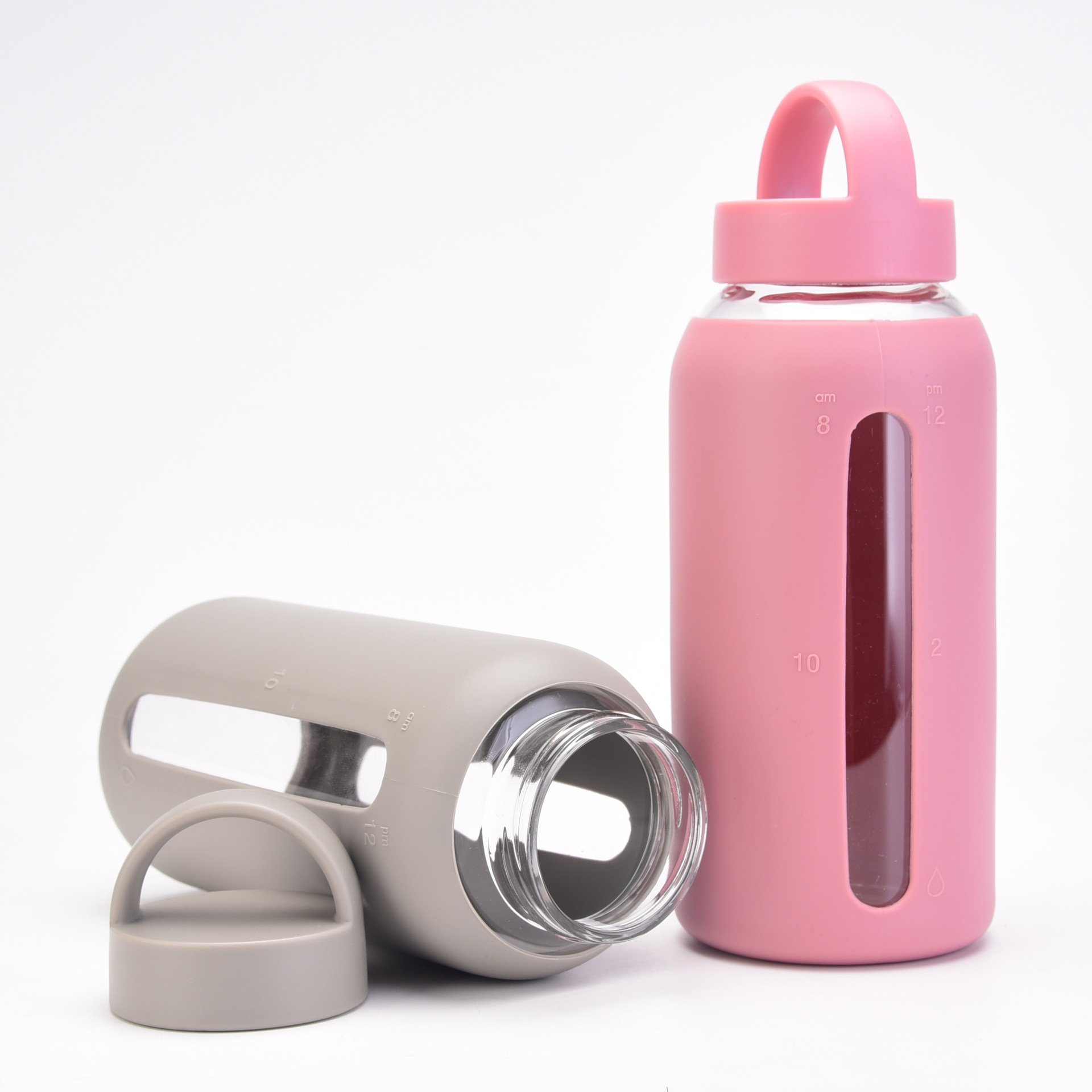 800ml Reusable Travel Leakproof Glass Water Bottle With Lid