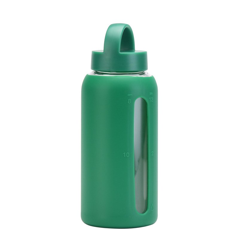 800ml Reusable Travel Leakproof Glass Water Bottle With Lid