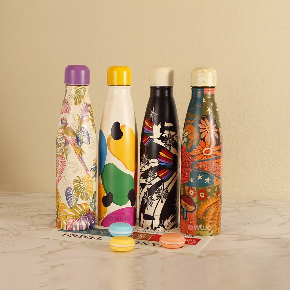 WUJO Eco Custom Cola Shaped Regalo Presente Termo Thermos Water Bottle Acero Inoxidable Botella De Agua