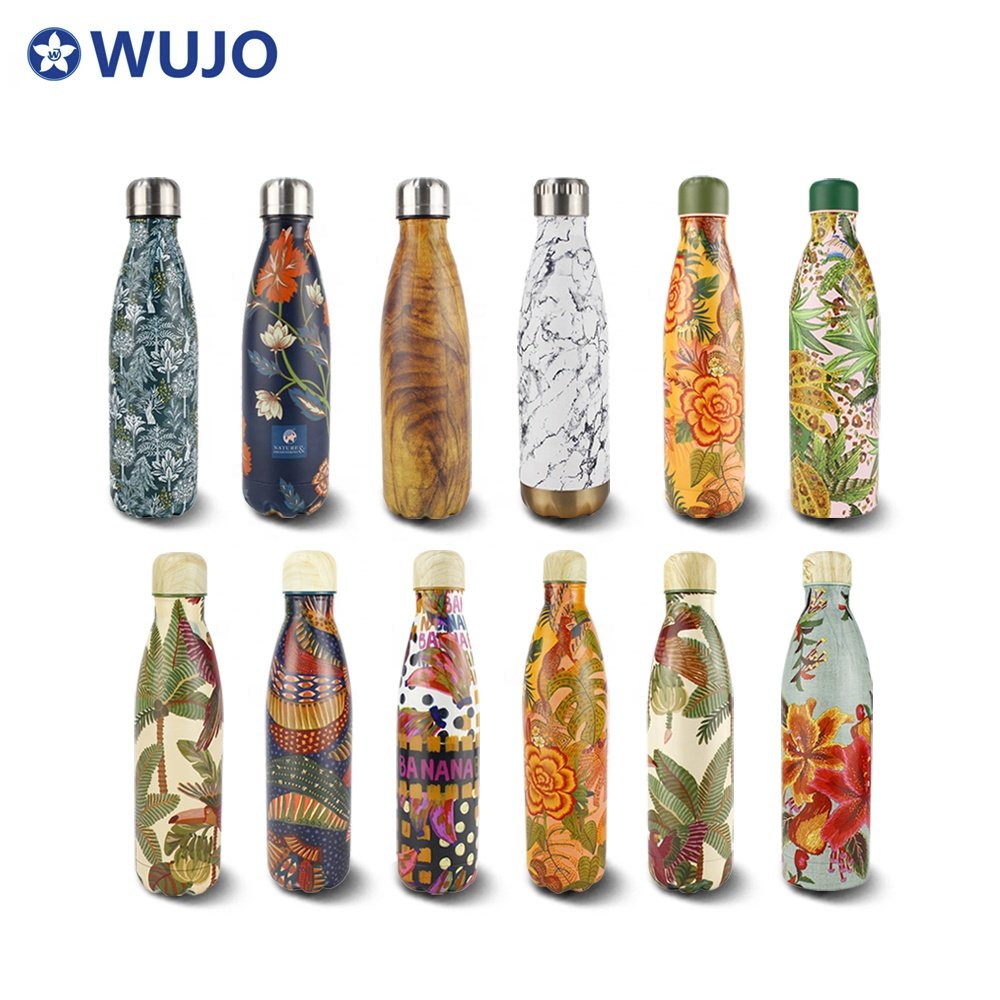 WUJO Eco Custom Cola Shaped Regalo Presente Termo Thermos Water Bottle Acero Inoxidable Botella De Agua