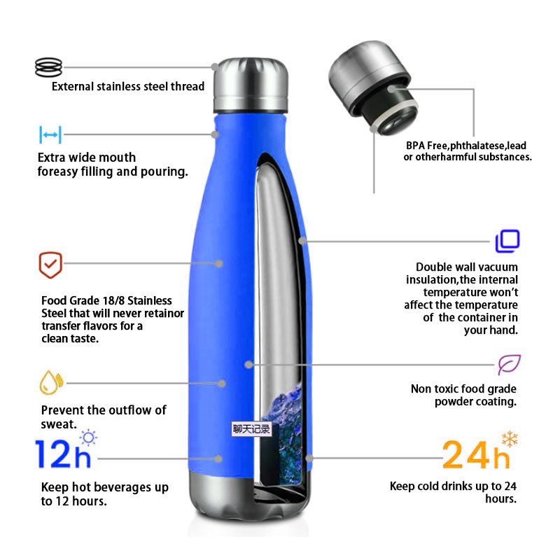 Best Seller Stainless Steel Thermal Vacuum Insulated Metal Water Bottle Leakproof Drink Water Bottle for Kids Adults