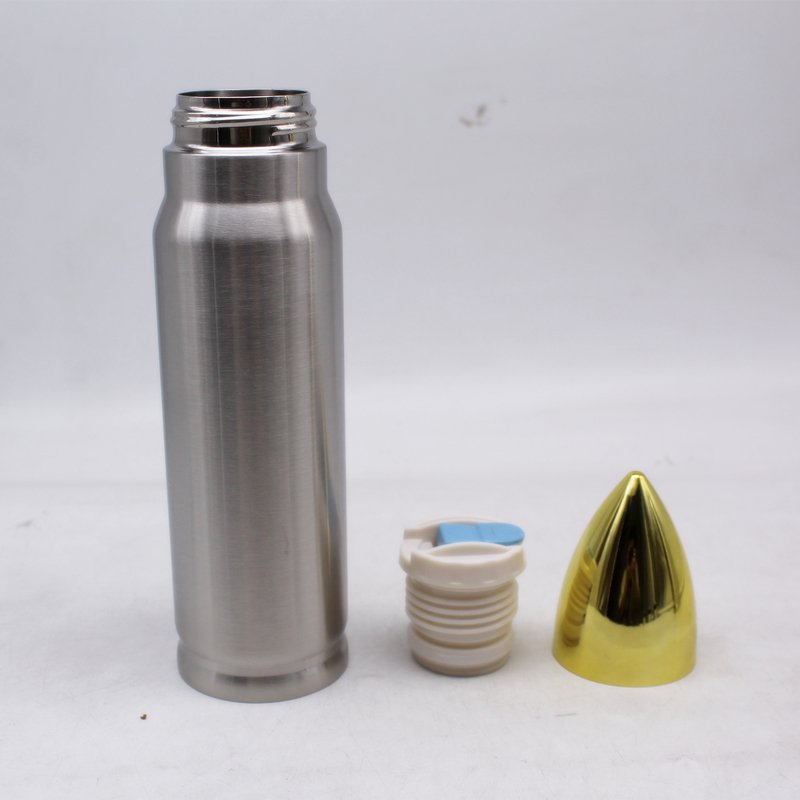 500ml Insulated Double Wall Bullet Shaped Stainless Steel Water Bottles,stainless steel vacuum flask bullet shaped thermos